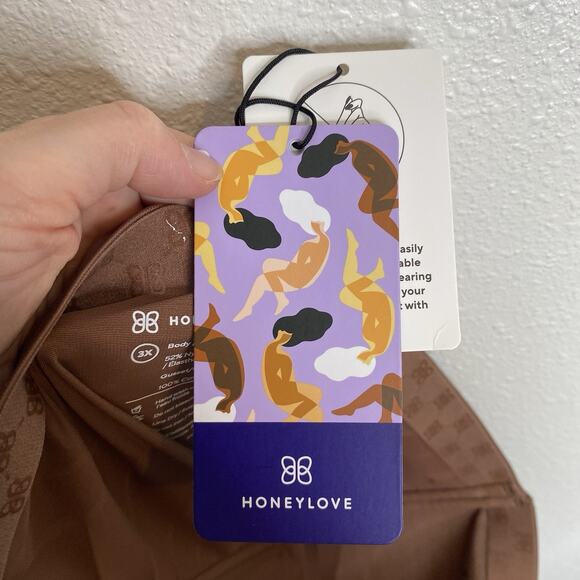 NWT‎ HONEYLOVE Toffee Shadow Sculpt High Waist Brief Size 3X - Picture 7 of 9